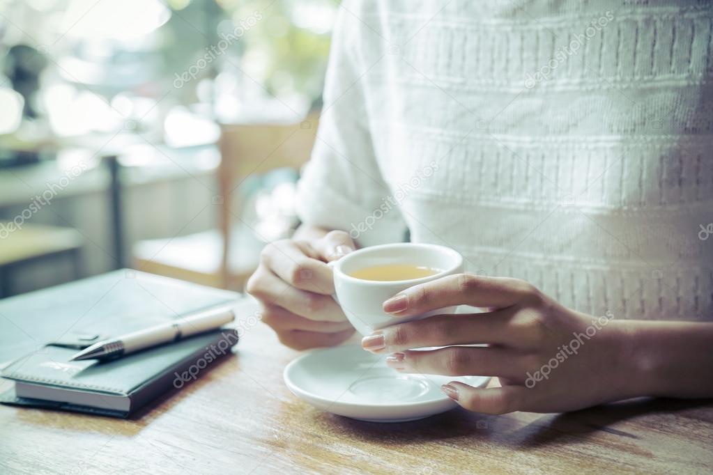 woman drinking tea