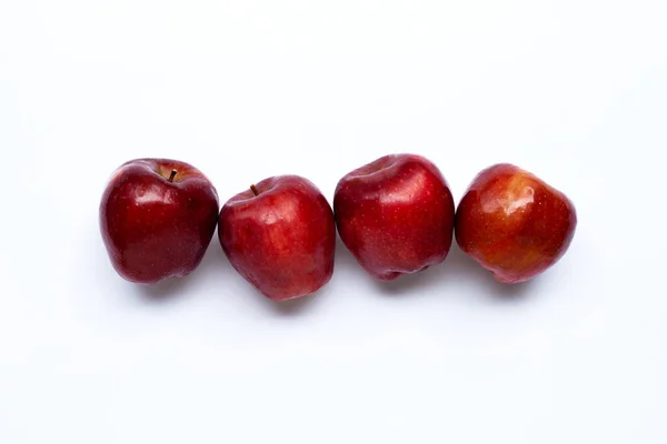 Frische Äpfel Auf Weißem Hintergrund Ansicht Von Oben — Stockfoto