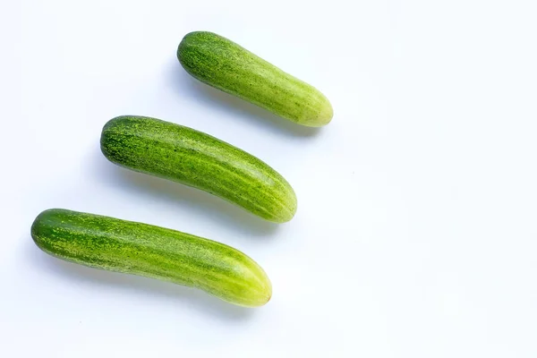 Cucumbers Isolated White Background Copy Space — Stock Photo, Image