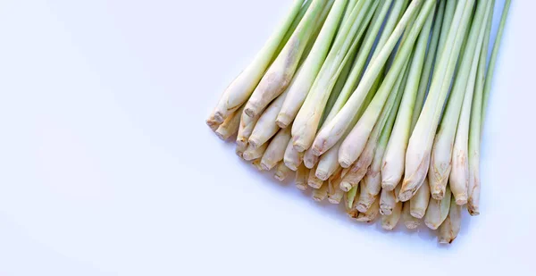 Fresh Lemongrass White Background — Stock Photo, Image