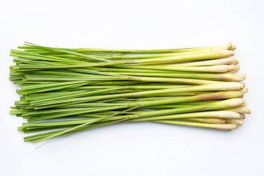 Beyaz arka planda taze limon otu.