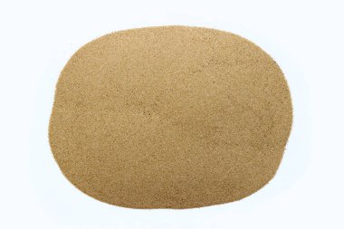 Beyaz arka planda kum. Yaz arkaplanı kavramı