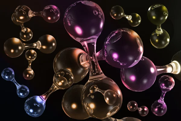 3D moleküler arka plan