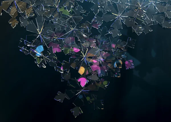 3D kar tanesi. Kış tatil arka plan