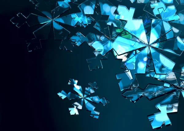 3D kar tanesi. Kış tatil arka plan