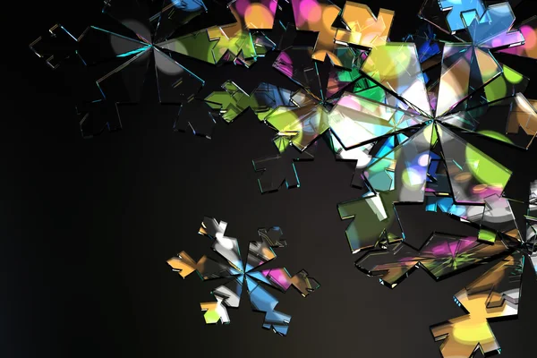 3D kar tanesi. Kış tatil arka plan