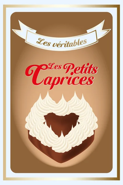 Cartaz de confeitaria retro francês — Vetor de Stock