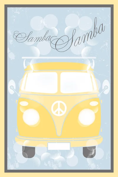 Affiche bus Samba — Image vectorielle
