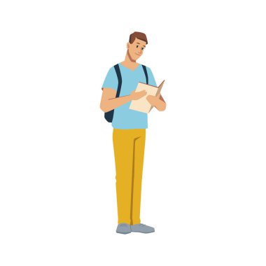 Ders kitabı okuma sınavı için hazırlanıyor