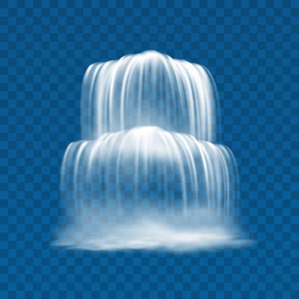 Cascata fluente con rapide, paesaggio acquatico — Vettoriale Stock