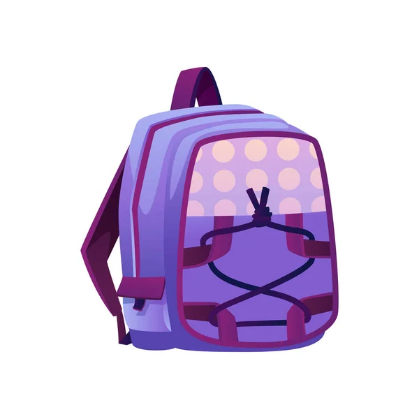 Backpack for school, satchel with straps vector — Stock Vector