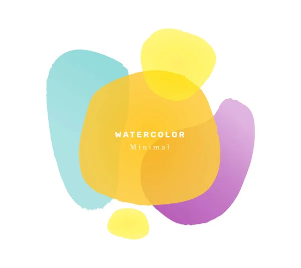 웹을 위한 최소한의 수채 색 방울을 뽑는 현수막 — 스톡 벡터