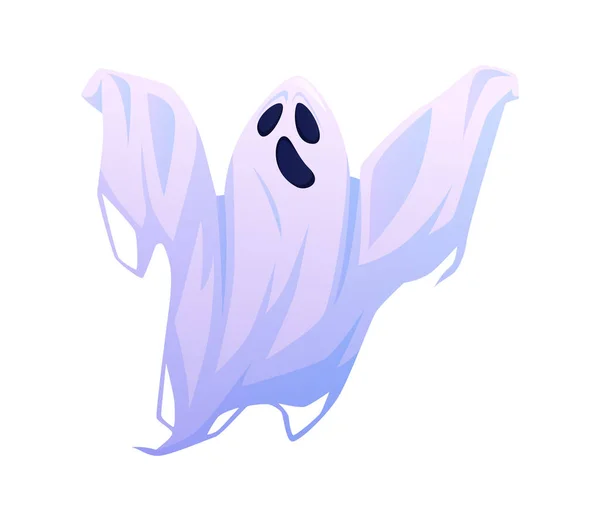 Haunting evil halloween ghost shouting monster — Image vectorielle