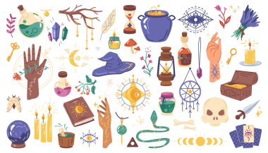 Büyücülük elementleri ile esrarengiz, sihirli eller