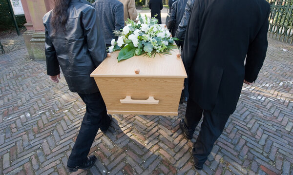 Carrying a coffin