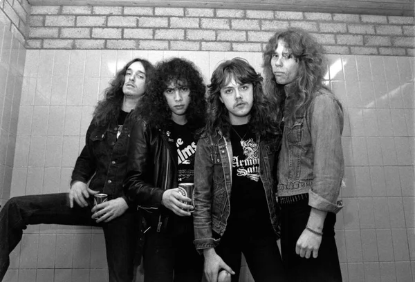 Zwolle Paesi Bassi Febbraio 1984 Metallica Nello Spogliatoio Poco Prima — Foto Stock