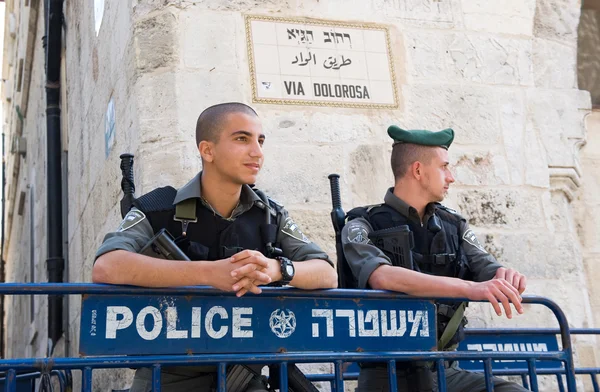 Policías en Jerusalén — Foto de Stock