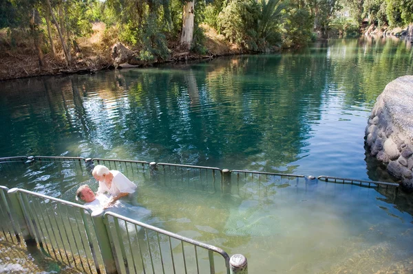 Pokřtěn v Jordan river — Stock fotografie