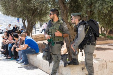 Security in Jerusalem clipart
