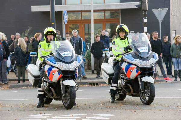 Policemen on motorcycles — Stock Photo, Image