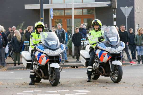 Policemen on motorcycles