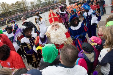 Çocuklar tebrik Sinterklaas