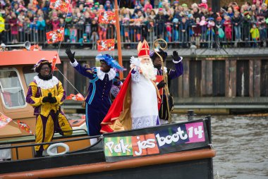 Teknede gelen Sinterklaas