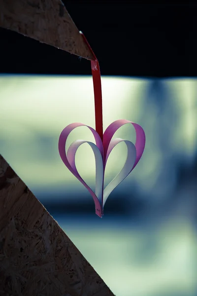 Coração de papel para dia dos namorados — Fotografia de Stock