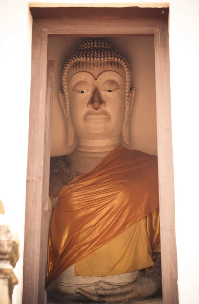 Buddha nel tempio nella provincia di Ayuttaya Thailandia — Foto Stock