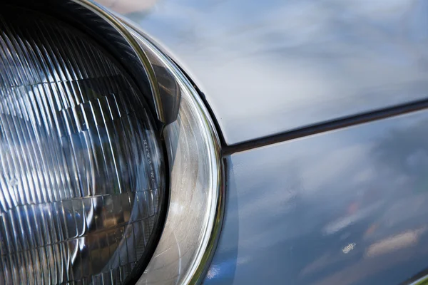 Retro styled image of a front of  blue classic car — Stock Photo, Image