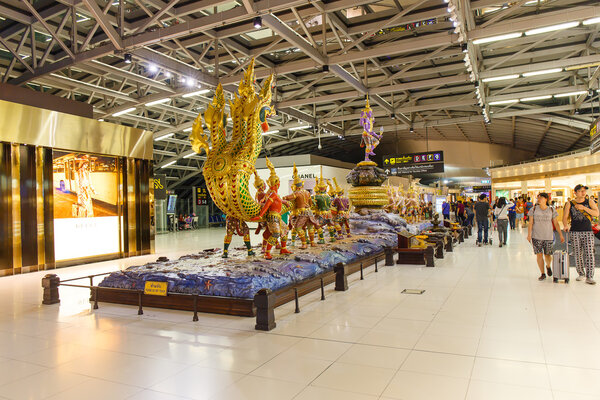 Bangkok, Thailand - March 21, 2016: Suvarnabhumi Airport is one 