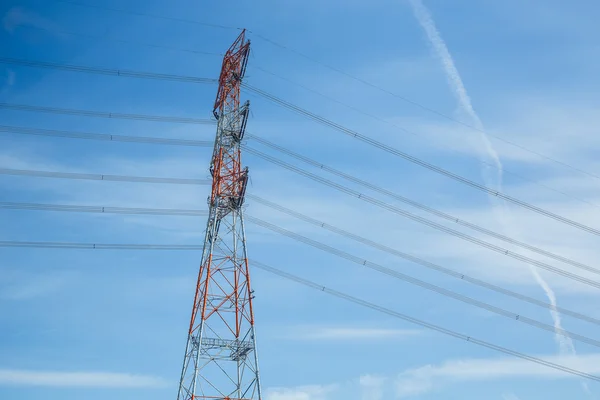 High voltage power pole — Stock Photo, Image