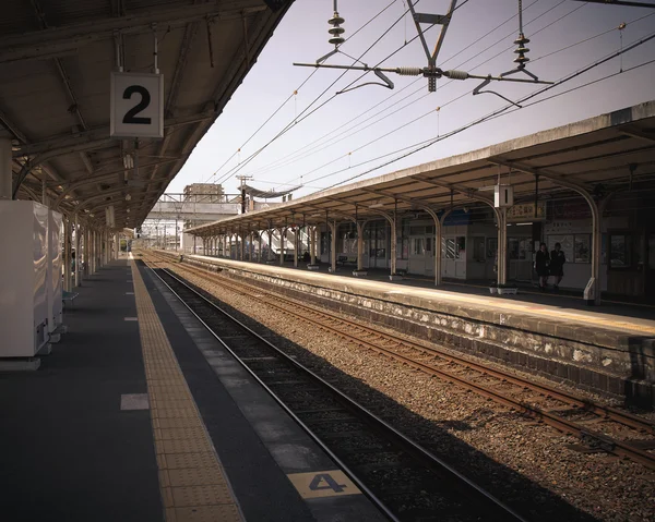 Japán train station — Stock Fotó