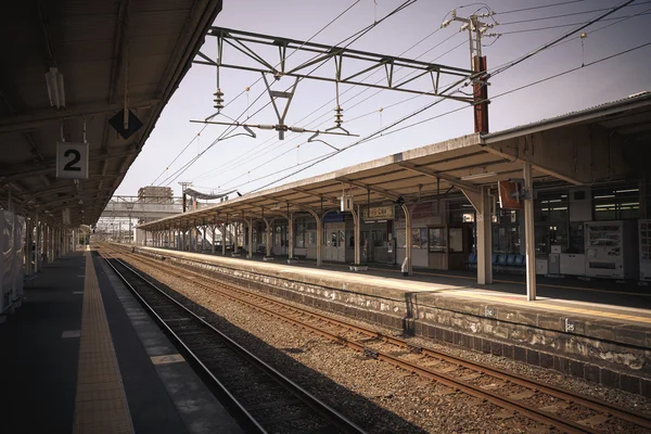 Japán train station — Stock Fotó