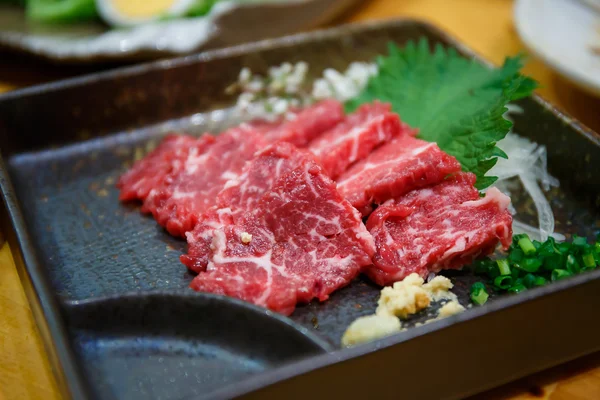 Horse sashimi japan food style — Stock Photo, Image