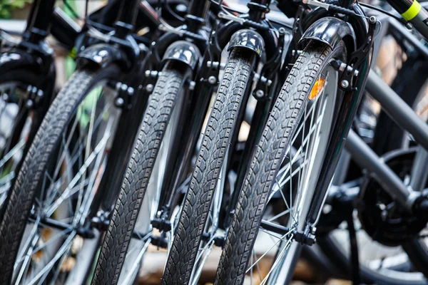 Bicycle wheels close up Stock Image