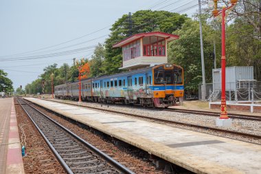 Bangkok Tayland Hua Hin tren istasyonunda