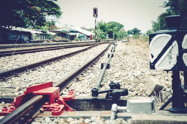 The turning point of the railway — Stock Photo, Image