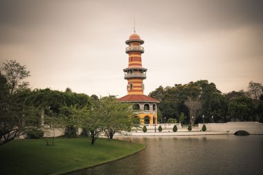 Bang Pa-in Palace, İmparatorluk Sarayı Ayutthaya, Tayland.