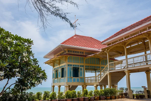 : Phetchaburi, Thailand - 14.2016 olabilir: Mrigadayavan Sarayı. Yaz Sarayı Kral Rama IV, Cha olduğumu Phetchaburi bulunan özel konut olduğunu — Stok fotoğraf
