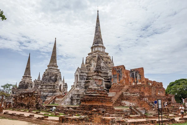 Ayutthaya, Thailand -MAY 21,2016: Wat Sri Sanphet landmark cultural organization UNESCO, which was registered as a World Heritage Ayutthaya, Thailand.