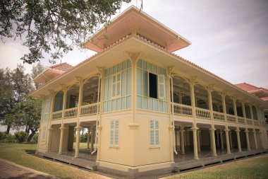 : Phetchaburi, Thailand - 14.2016 olabilir: Mrigadayavan Sarayı. Yaz Sarayı Kral Rama IV, Cha olduğumu Phetchaburi bulunan özel konut olduğunu