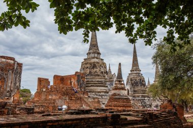 WAT Sri Sanphet Simgesel Yapı Kültür Örgütü Unesco, Ayutthaya, Tayland.