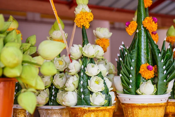 Folha de banana para rituais em Tailândia . — Fotografia de Stock