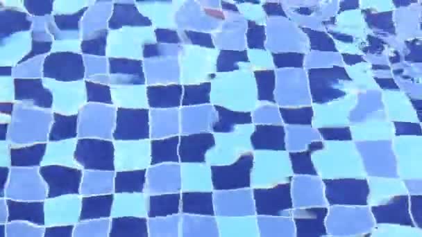 Refraction in swimming pool water. — Stock Video