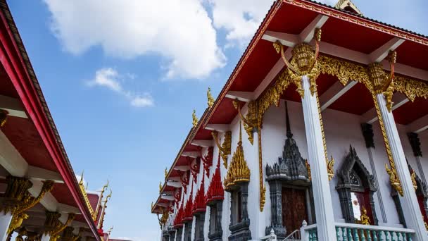 Time Lapse Wat Boonbangsing Templo de pathumtani Tailândia — Vídeo de Stock