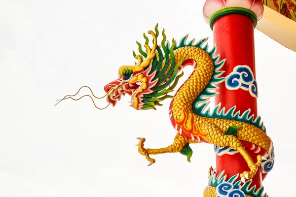 Dragon on pole — Stock Photo, Image