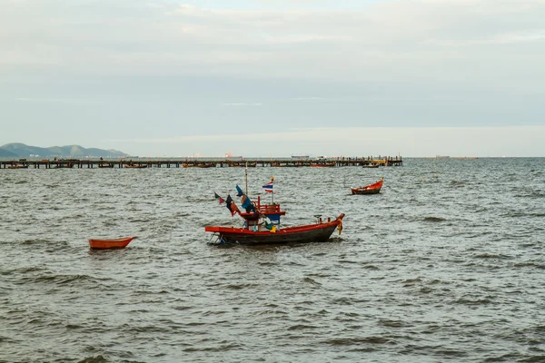 Small fishing boats on the beach Thailand — Stock Photo, Image