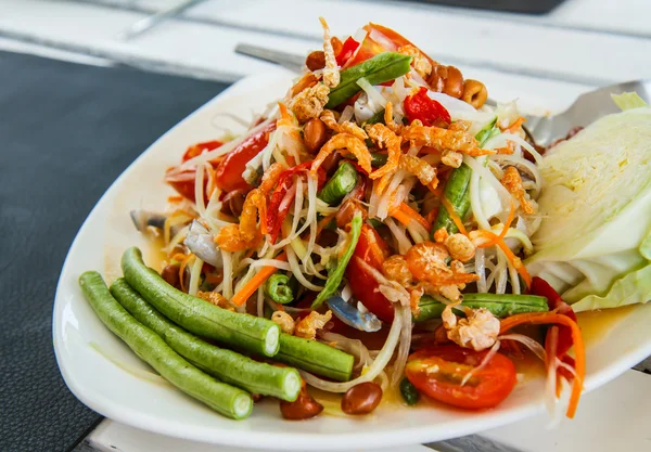 Groene papaja salade — Stockfoto