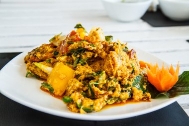 Tayland gıda Yengeç köri.